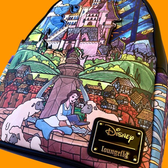 Disney Loungefly Princess Castle Beauty & the Beast BELLE Mini Backpack new - Picture 13 of 16